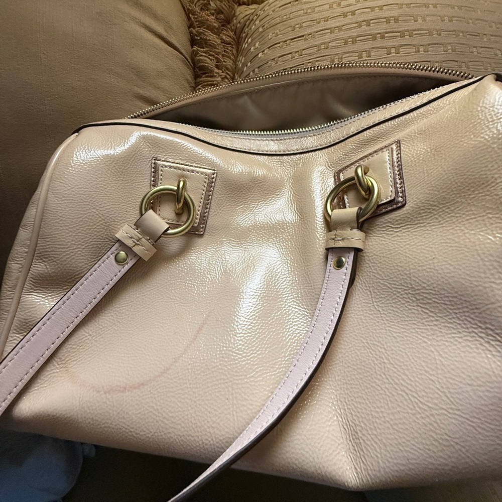 Coach F17186 Inlaid C Patent Leather Bag Leather Satchel - Picture 8 of 17